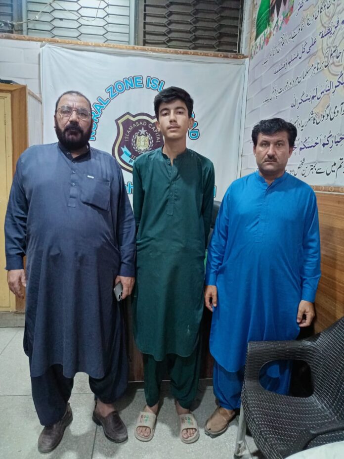 Missing child reunited with his family