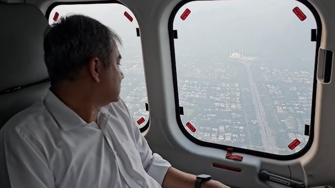 Interior Minister conducts aerial visit of Islamabad, Rawalpindi, Attock