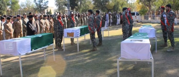 Funeral prayers for 6 martyred personnel of Armed Forces offered