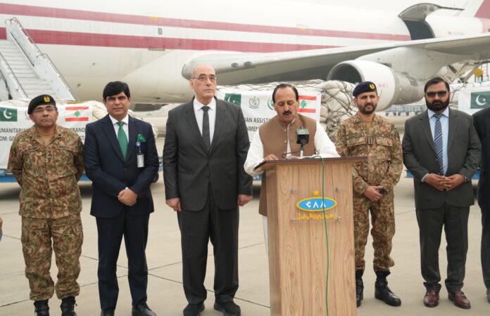 NDMA dispatches 18th relief consignment for Palestine, Lebanon