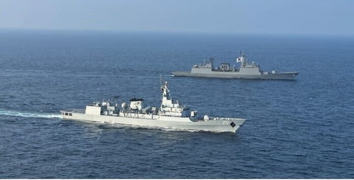 PNS Zulfiquar conducts exercise with Korean Navy ship in Arabian Sea