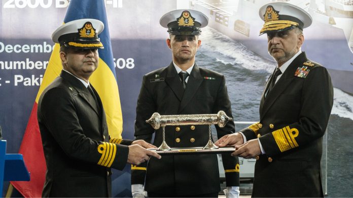 Pak Navy commissions Offshore Patrol Vessel PNS Yamama in Romania