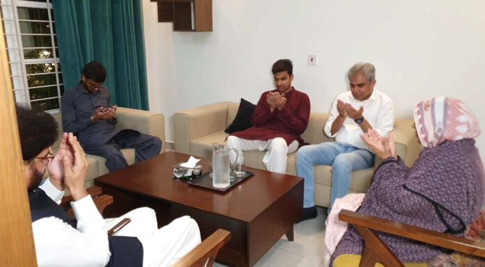 Mohsin Naqvi visits residence of Shaheed Lt. Abdul Moeed