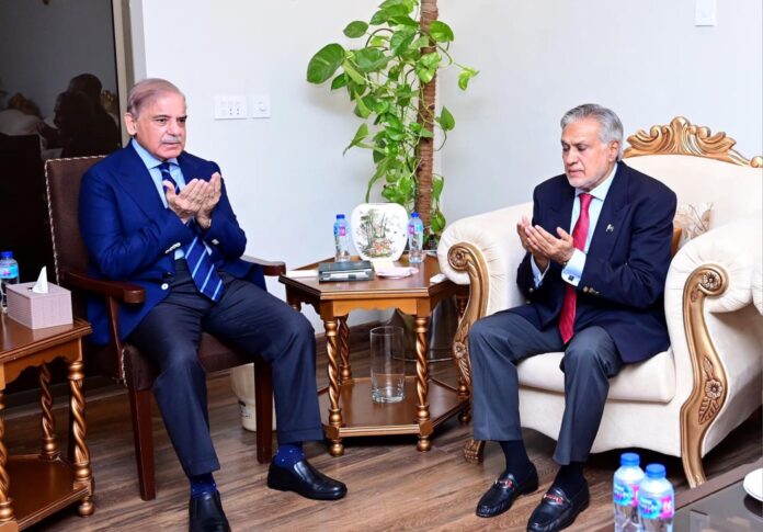 PM visits DPM Ishaq Dar to condole his brother’s demise