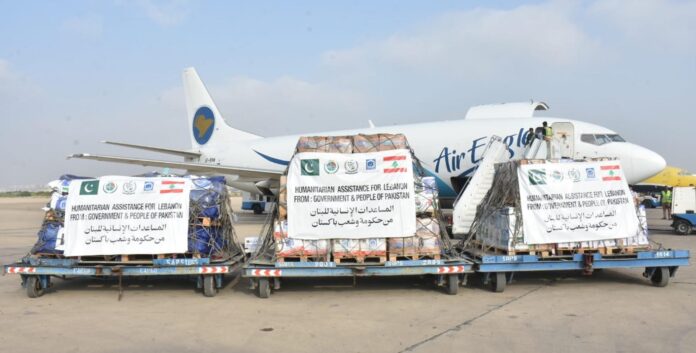NDMA dispatches 17th relief consignment for Palestine, Lebanon