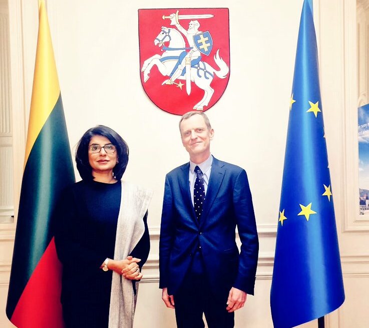 Pak envoy to Belgium, Lithuanian diplomat discuss int’l ties