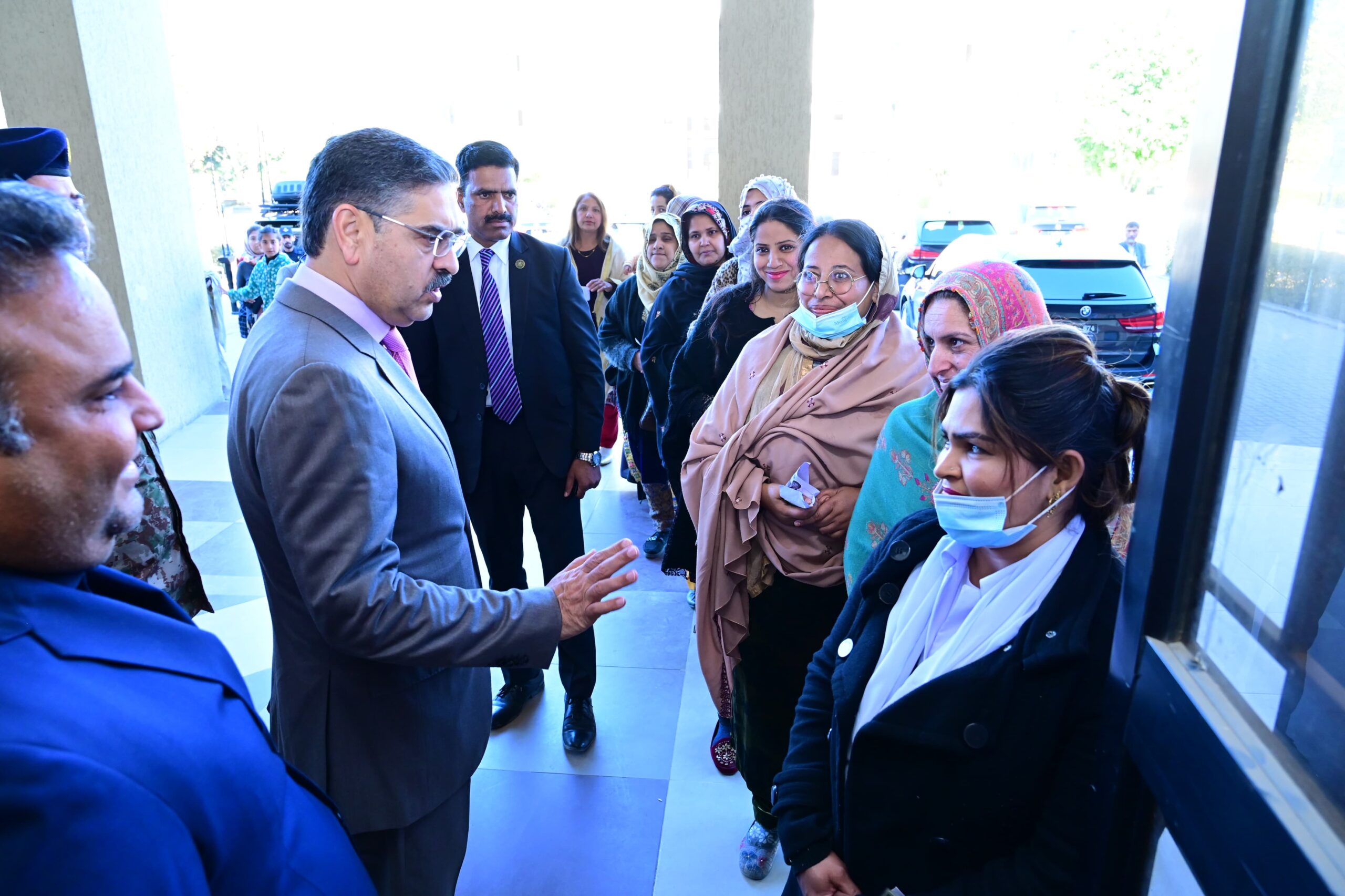 PM visits various polling stations of twin cities
