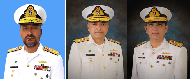 Three Pak Navy officers promoted to rank of Rear Admiral