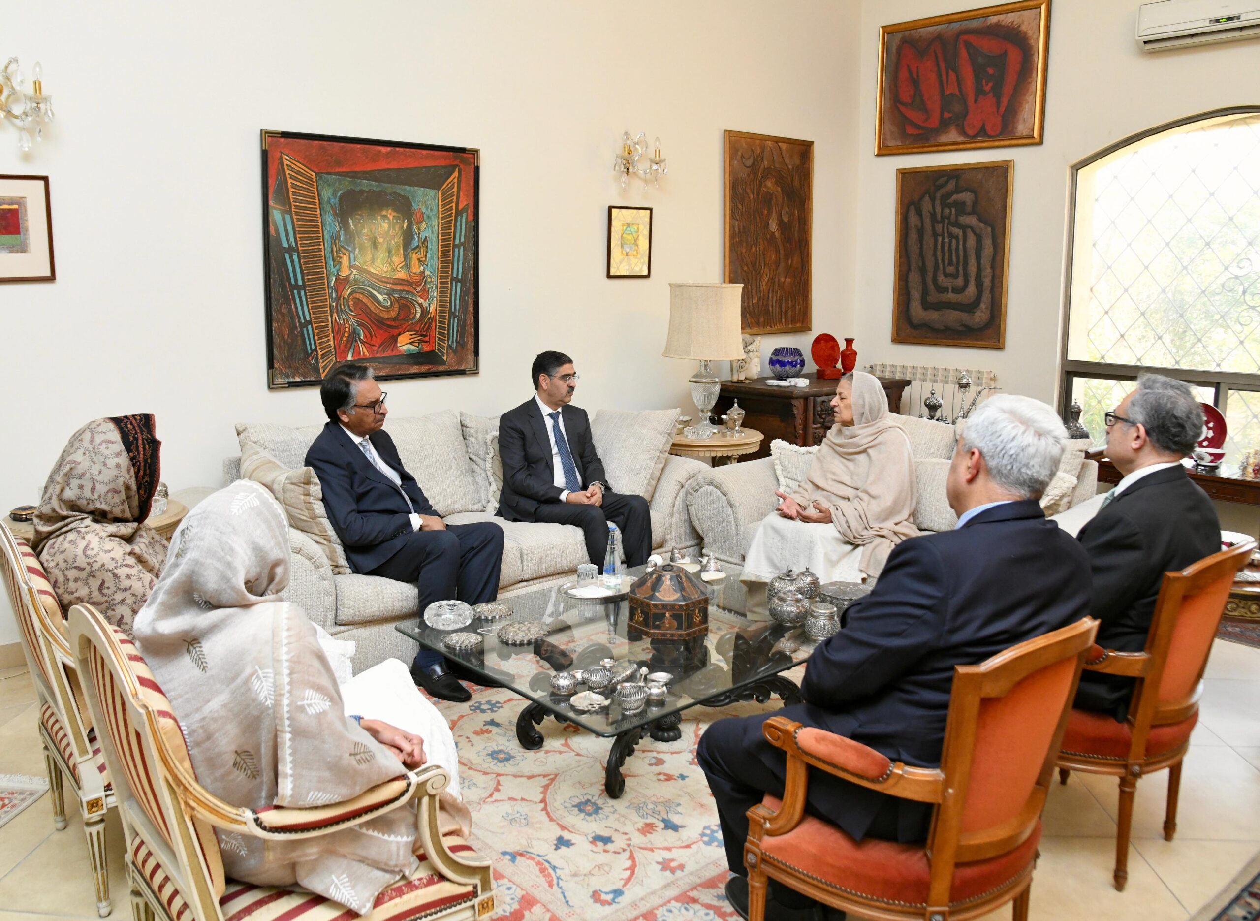 PM visits residence of late former foreign secretary to offer condolences