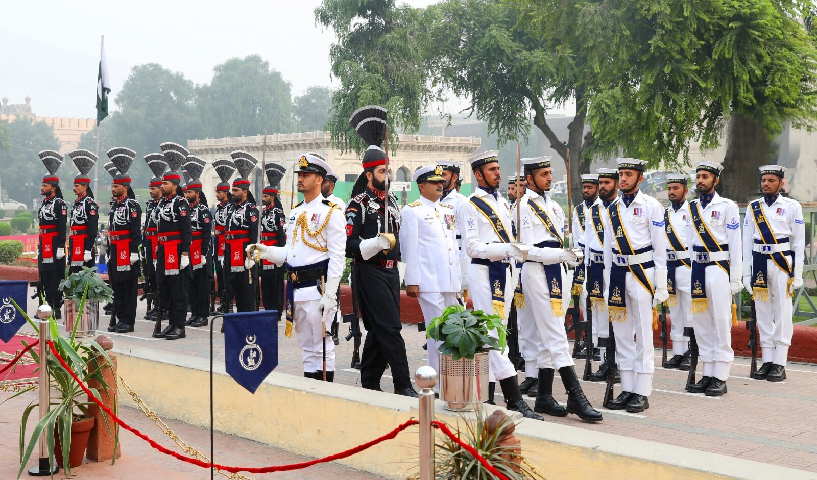 Pakistan Navy assumes guard duties at Mausoleum of Allama Muhammad Iqbal